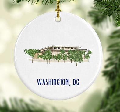 Iconic Washington DC Kennedy Center Porcelain Ornament