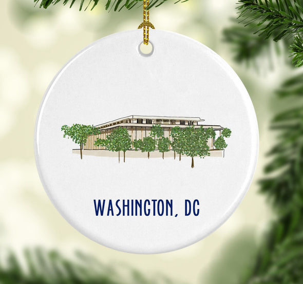 Iconic Washington DC Kennedy Center Porcelain Ornament