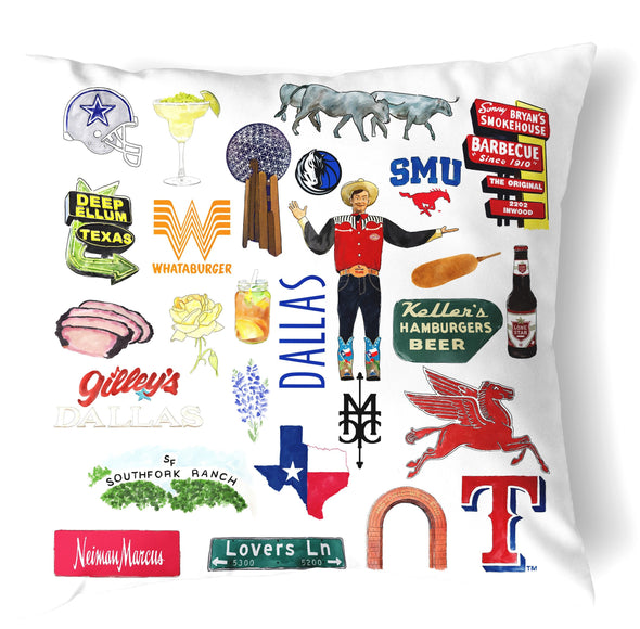 Reversible 18" Iconic Dallas Throw Pillow