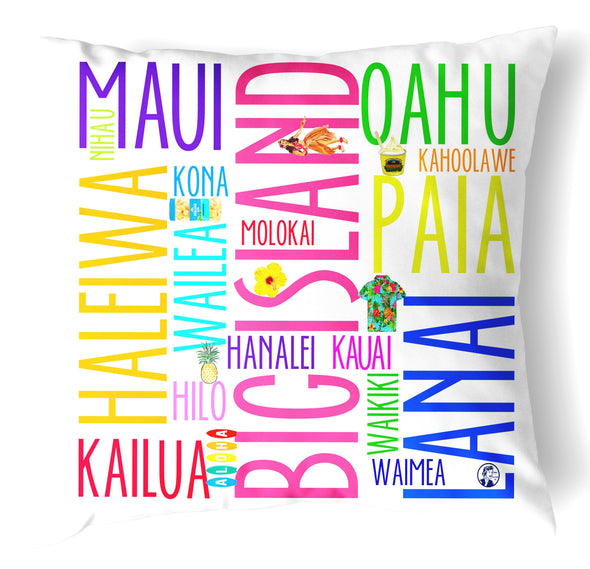 Reversible 18" Iconic Hawaii Throw Pillow