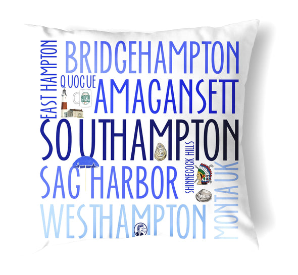Reversible 18" Iconic Hamptons Throw Pillow
