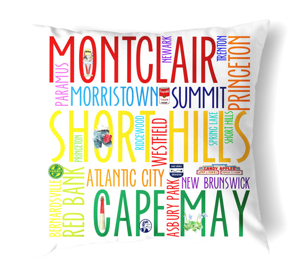 Reversible 18" Iconic New Jersey Throw Pillow