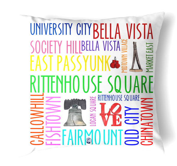 Reversible 18" Iconic Philadelphia Throw Pillow