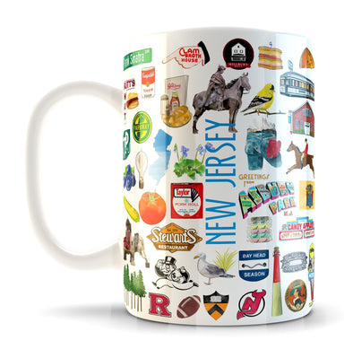 Iconic New Jersey Watercolor Ceramic Mug