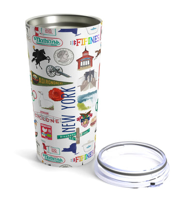 Iconic New York State Watercolor 20 ounce Stainless Steel Hot/Cold Cup