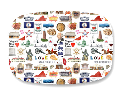 Iconic Virginia Watercolor DecoWare(TM) Platter