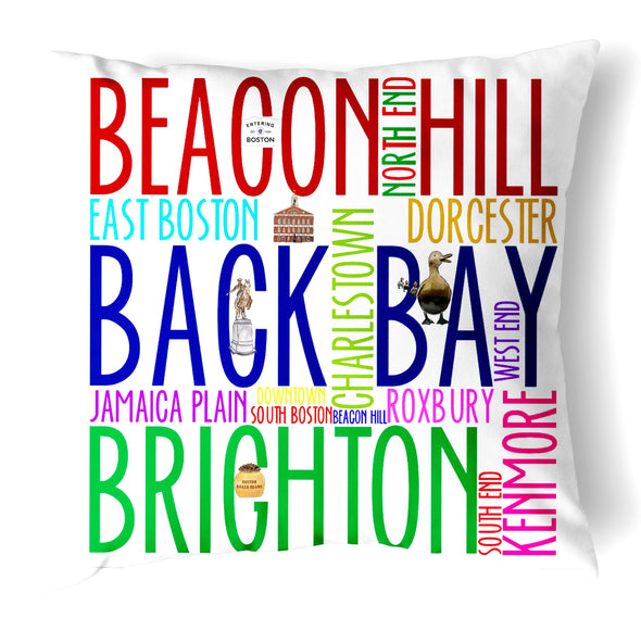Reversible 18" Iconic Boston Throw Pillow