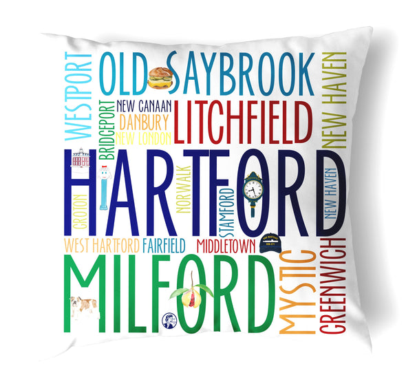 Reversible 18" Connecticut Throw Pillow