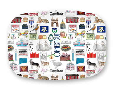 Iconic Connecticut Watercolor DecoWare(TM) Platter
