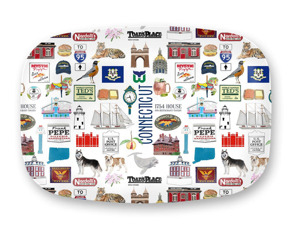Iconic Connecticut Watercolor DecoWare(TM) Platter