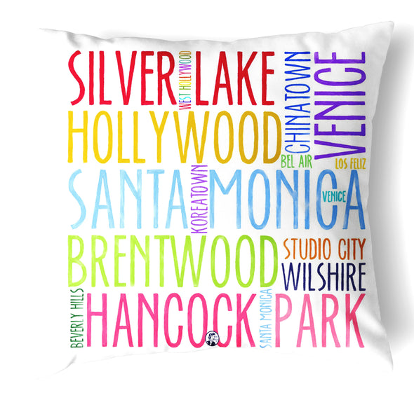 Reversible 18" Iconic Los Angeles Throw Pillow