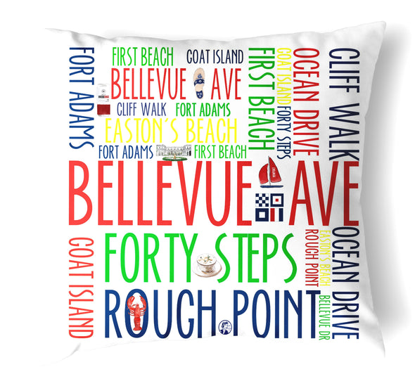 Reversible 18" Iconic Newport, Rhode Island Throw Pillow