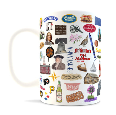 Iconic Pennsylvania Watercolor Ceramic Mug