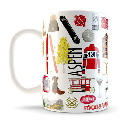 Iconic Aspen Colorado Watercolor Ceramic Mug