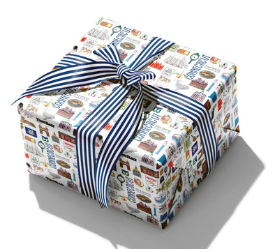 Iconic Connecticut Watercolor Gift Wrap
