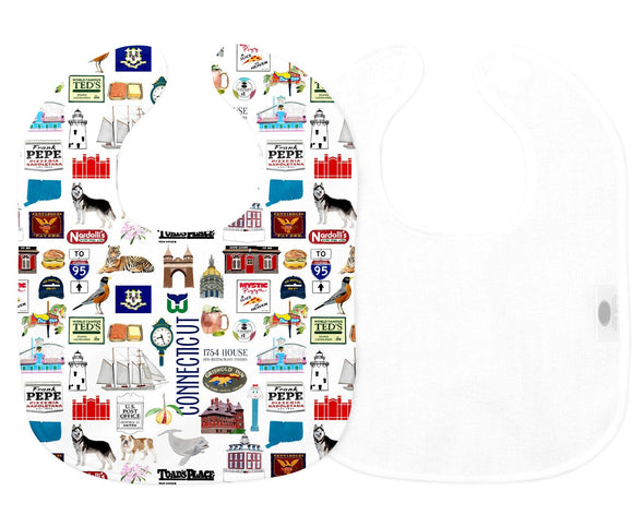 Iconic Connecticut Baby Bib