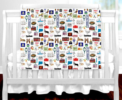 Iconic Connecticut Baby Blanket