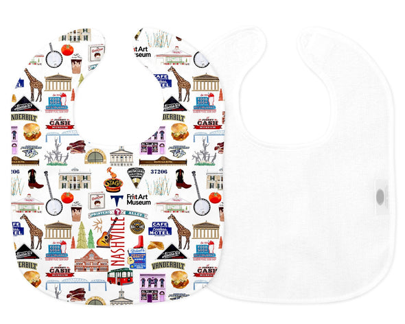 Iconic Nashville Tennessee Baby Bib