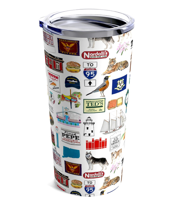 Iconic Connecticut Watercolor 20 ounce Stainless Steel Hot/Cold Cup