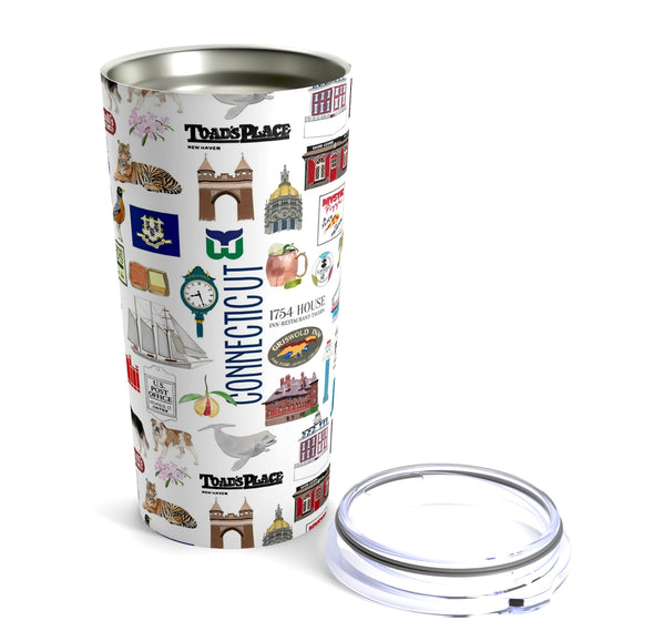Iconic Connecticut Watercolor 20 ounce Stainless Steel Hot/Cold Cup