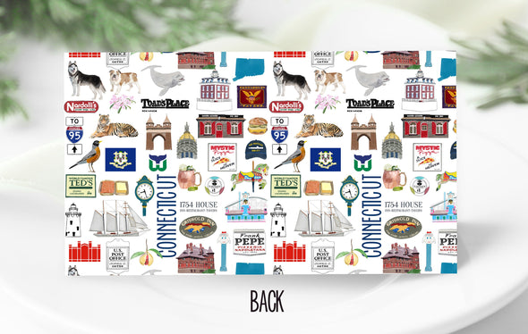 Iconic Connecticut Watercolor Place Cards