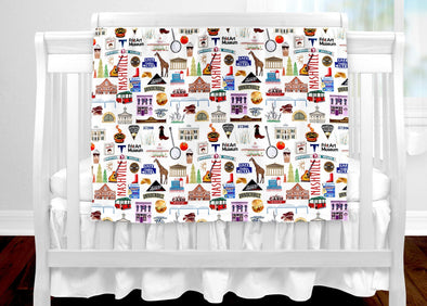 Iconic Nashville Tennessee Baby Blanket