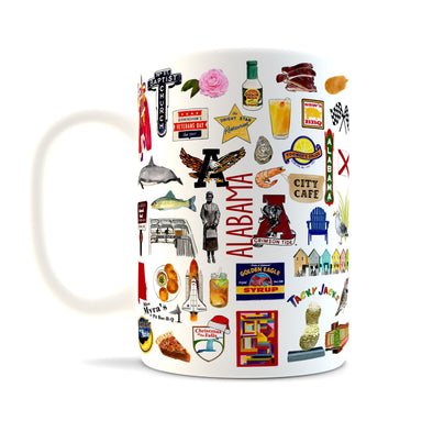Iconic Alabama Watercolor Ceramic Mug