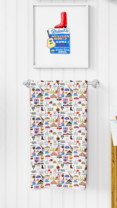 Iconic Nashville Tennessee towel