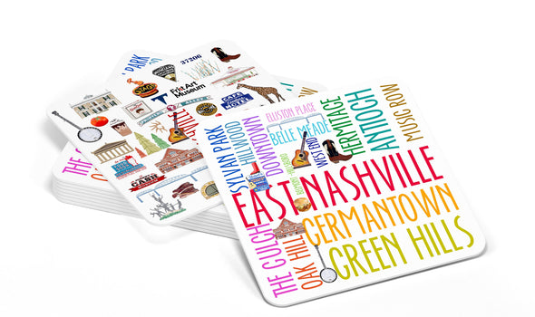 Iconic Nashville Tennessee Watercolor Paper Coasters - Set of 10