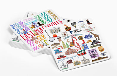 Iconic Nashville Tennessee Watercolor Paper Coasters - Set of 10