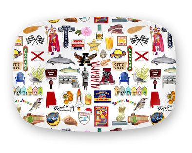 Iconic Alabama Watercolor DecoWare(TM) Platter