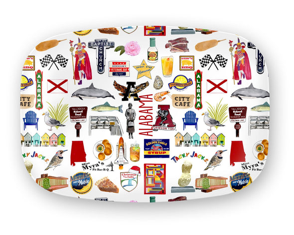 Iconic Alabama Watercolor DecoWare(TM) Platter