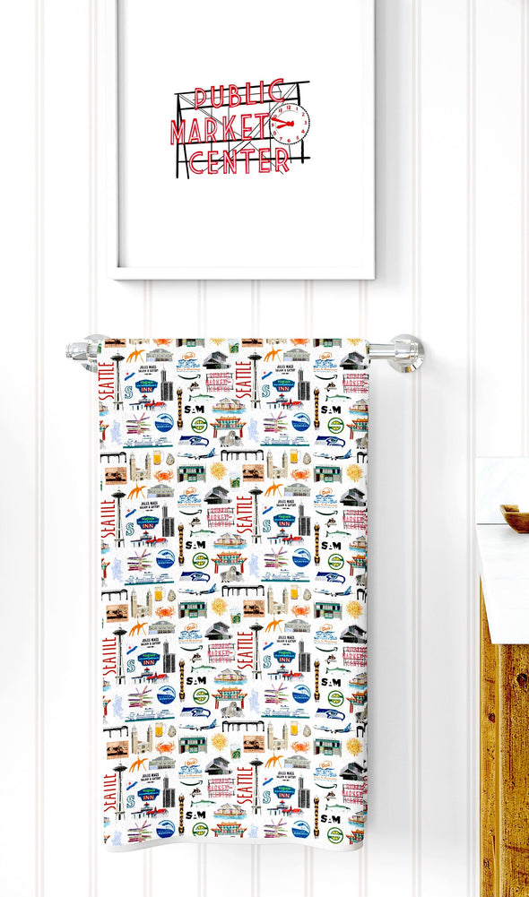 Iconic Seattle Washington towel
