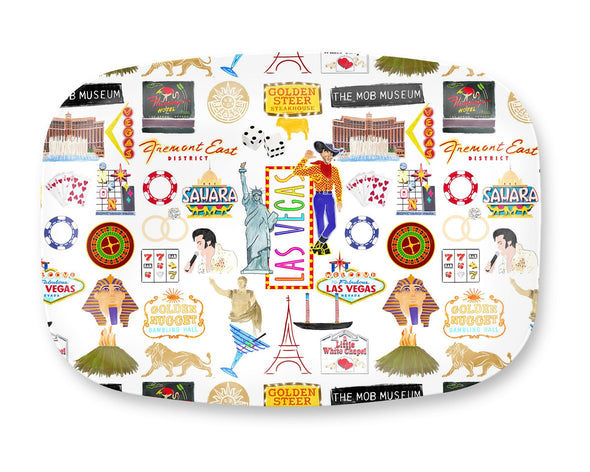 Iconic Las Vegas Watercolor DecoWare(TM) Platter
