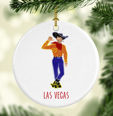 Las Vegas Vic Porcelain Ornament