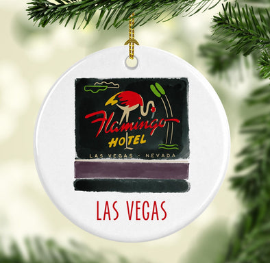 Las Vegas Flamingo Hotel Porcelain Ornament