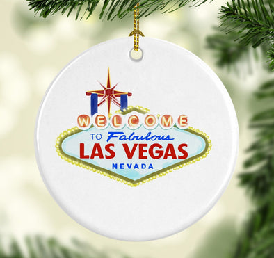 Las Vegas Welcome Sign Porcelain Ornament