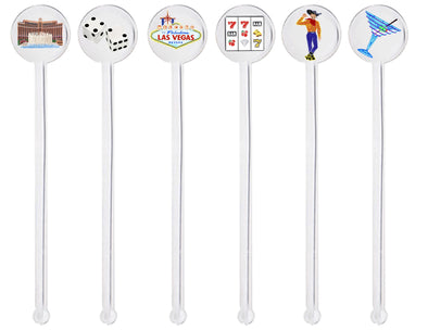 Iconic Las Vegas Swizzle Sticks - Set of 12