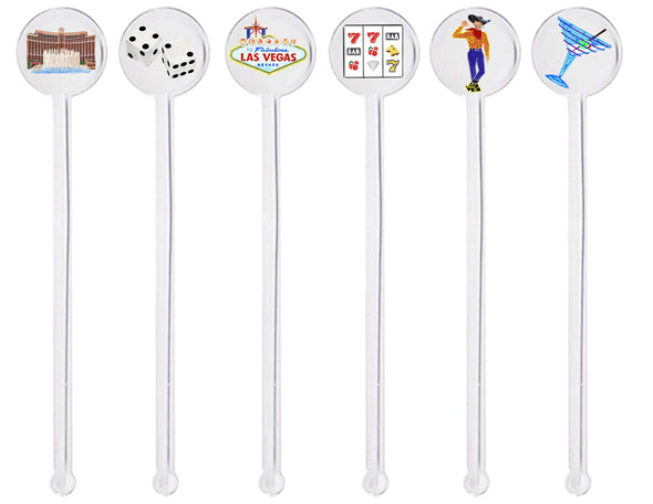 Iconic Las Vegas Swizzle Sticks - Set of 12