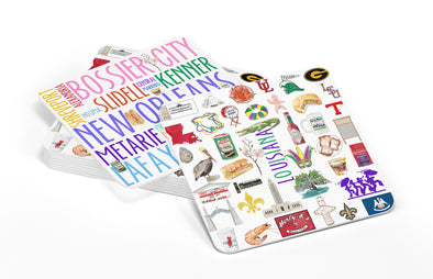 Iconic Louisiana Watercolor Paper Coasters - Set of 10