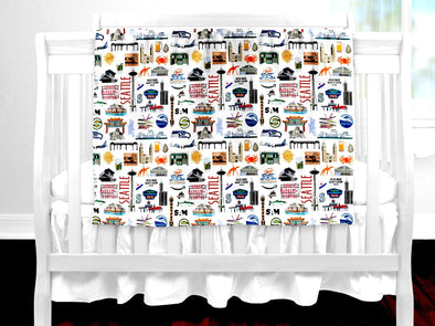 Iconic Seattle Washington Baby Blanket