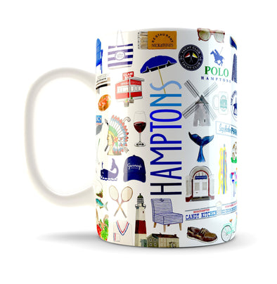 Iconic Hamptons NY Watercolor Ceramic Mug
