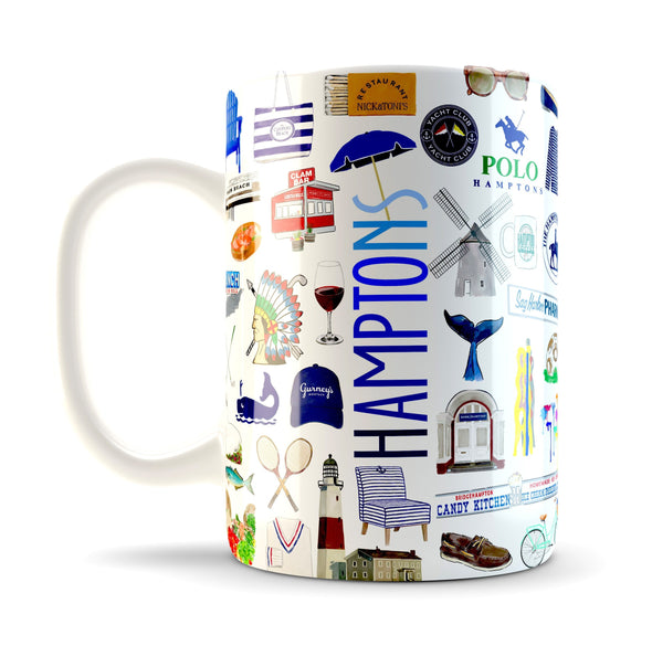 Iconic Hamptons NY Watercolor Ceramic Mug