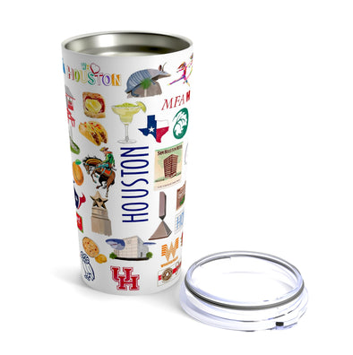 Iconic Houston Texas Watercolor 20 ounce Stainless Steel Hot/Cold Cup