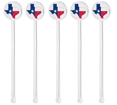 Map of Texas Swizzle Sticks - Set of 10