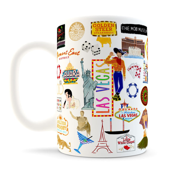 Iconic Las Vegas Watercolor Ceramic Mug