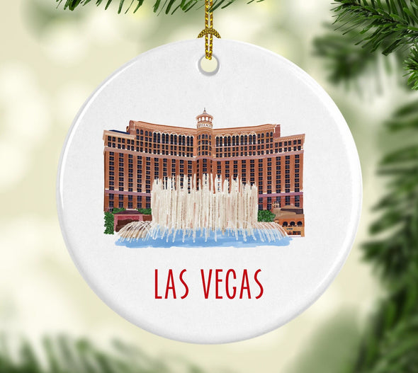 Las Vegas Bellagio Hotel Porcelain Ornament