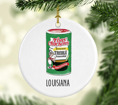 Tony Chachere's Seasoning Shaker - Watercolor Round Porcelain Ornament