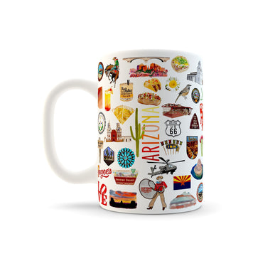 Iconic Arizona Watercolor Ceramic Mug