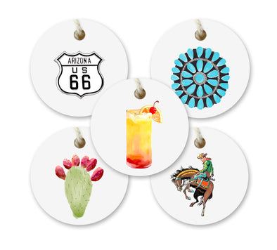 Iconic Arizona Watercolor Gift Tags - Set of 10